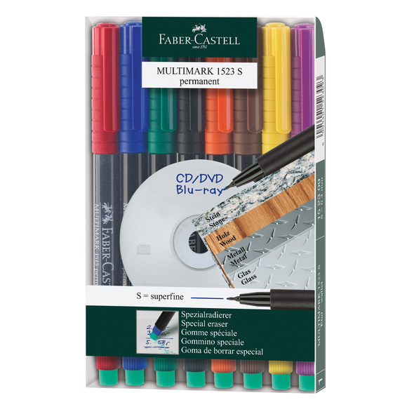 Faber Castell Permanent Asetat Kalemi (S) 8’li Takım