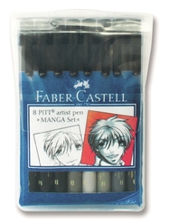 Faber Castell Pitt Artist Pen Manga Seti 8’li 167107 - Thumbnail