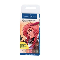 Faber Castell Pitt Çizim Kalemi 6’lı Shojo (B) 167130 - Thumbnail