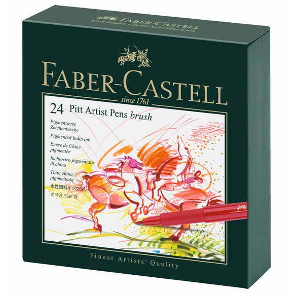 Faber Castell Pitt Fırça Uç Çizim Kalemi Studio Box 24 Renk 167147