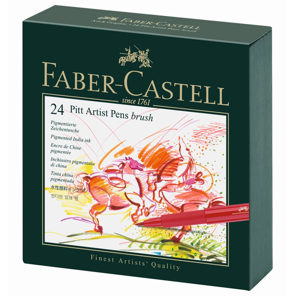 Faber Castell Pitt Fırça Uç Çizim Kalemi Studio Box 24 Renk 167147