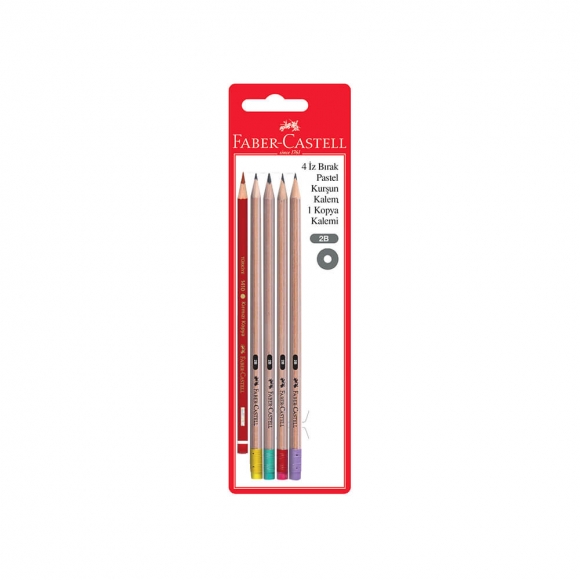 Faber-Castell Retro Silgili Kurşun Kalem+1 Kırmızı Kalem 5 li Blister