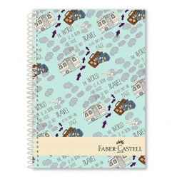 Faber Castell - Faber Castell Sert Kapak Telli Seyahat Defter 120 Yaprak 400310