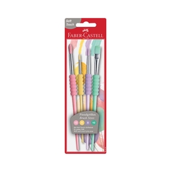 Faber Castell Soft Touch Fırça 4 Çeşit Uç Pastel Renkler 481620 - Thumbnail
