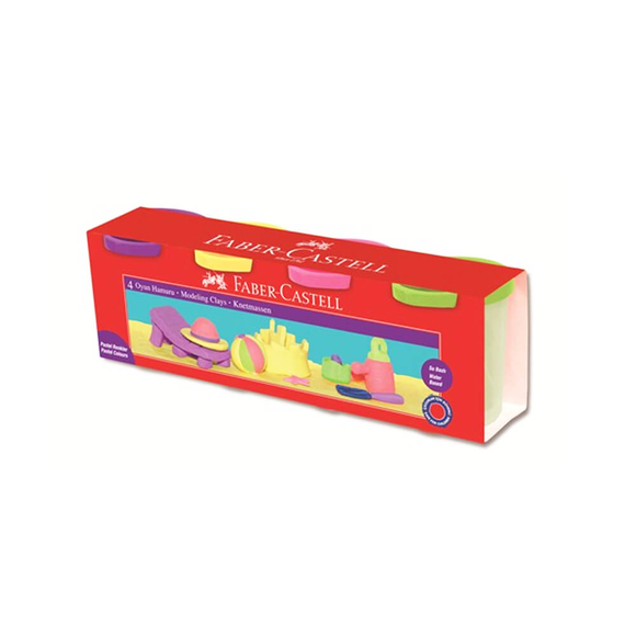 Faber Castell Su Bazlı Oyun Hamuru Pastel Renkler 4’lü 120045