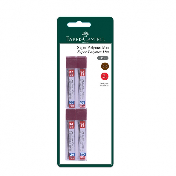 Faber-Castell Süper Fine Min 0.5 mm 2B 4 lü Blister