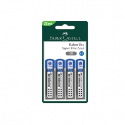 Faber Castell - Faber-Castell Süper Fine Min 2B 0.7mm (75 mm) 4 lü Blister