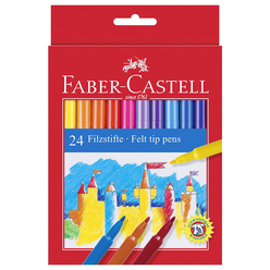 Faber Castell - Faber Castell Unicolor Keçeli Kalem 24 Renk 554224