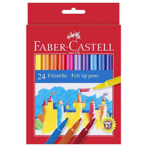 Faber Castell Unicolor Keçeli Kalem 24 Renk 554224