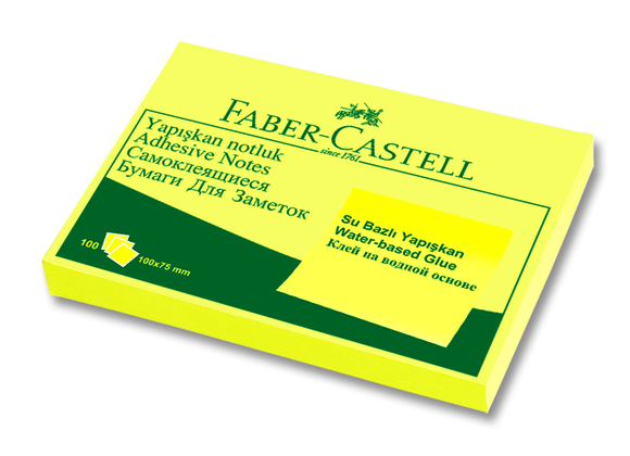 Faber Castell Yapışkan Notluk 100x75mm 100 Sayfa Sarı