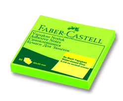 Faber Castell Yapışkan Notluk 50x50mm 80 Sayfa Fosforlu Yeşil - Thumbnail