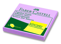 Faber Castell Yapışkan Notluk 75x75mm 80 Sayfa Mor - Thumbnail