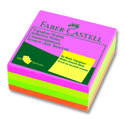 Faber Castell Yapışkanlı Not Kağıdı 75x75 mm 100 Sayfa Fosforlu Renk - Thumbnail