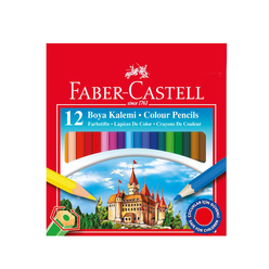 Faber Castell Yarım Boy Kuru Boya Karton Kutu 12 Renk - Thumbnail