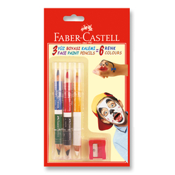 Faber Castell Yüz Boyası Kalemi 6 Renk - Thumbnail