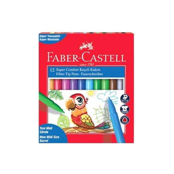 Faber Comfort Keçeli Kalem Klasik Renk 12’Li Bio 5062000009000