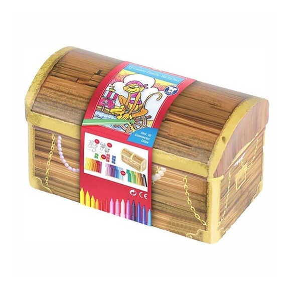 Faber Eğlenceli Serisi Keçeli Kalem 33 Renk + Metal Hazine Kutusu 155536