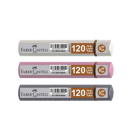 Faber Grip Serisi Min 0.5mm 2B 60mm 120’li Tüp Gül 5090127628000