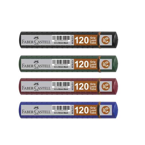 Faber Grip Serisi Min 0.5mm 2B 60mm 120’li Tüp Yeşil 5090127630000