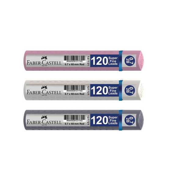 Faber Grip Serisi Min 0.7mm 2B 60mm 120’li Tüp Gül 5090127728000