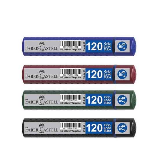 Faber Grip Serisi Min 0.7mm 2B 60mm 120’li Tüp Yeşil 5090127730000