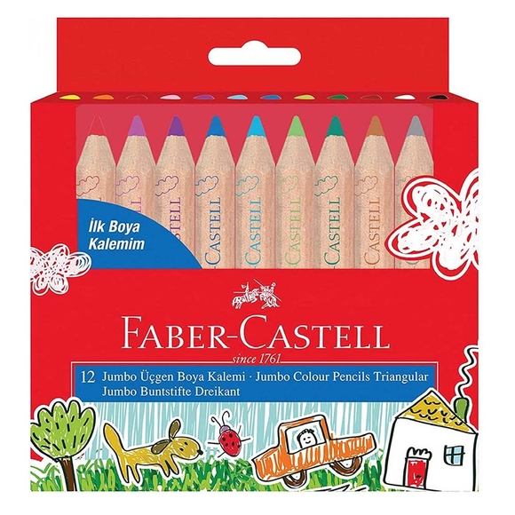 Faber İlk Boya Kalemim Jumbo Yarım Boy 12 Renk 5171000004000