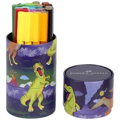 Faber Castell - Faber Keçeli Kalem Dino Tin 20 Renk 5062155546000