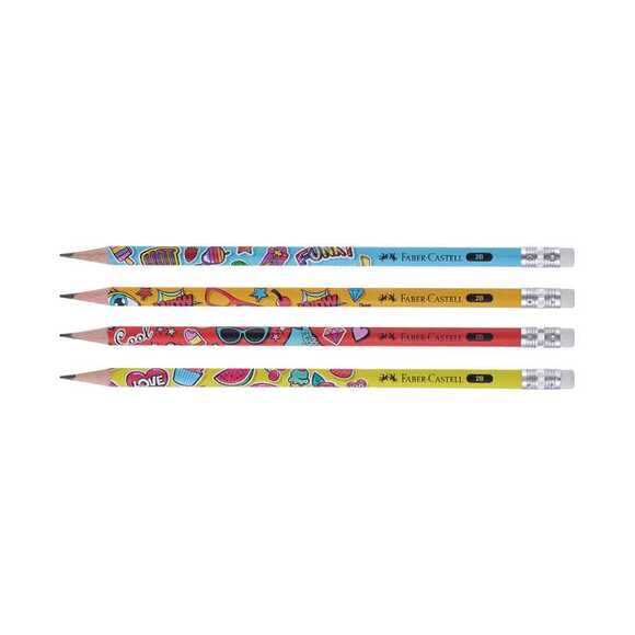 Faber Kurşun Kalem Popart Silgili 2B 5244000056000