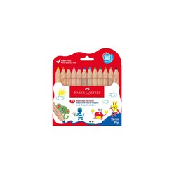 Faber Kuru Boya Kalemi 12 Renk Jumbo Yarım Boy Üçgen Creatives 5244000079000 - Thumbnail