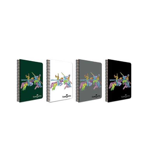 Faber Pp Kapak Knights Klas Spiralli Defter 80 Yaprak Düz 5075000443000
