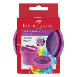 Faber Castell - Faber Suluboya Su Kabı Click&Go Pembe Marble 181527