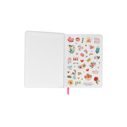 Fabooks 2021- 2022 Pembe ve Mavi Çiçekler 17 Aylık Akademik Ajanda - Thumbnail