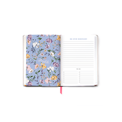 Fabooks 2021- 2022 Pembe ve Mavi Çiçekler 17 Aylık Akademik Ajanda - Thumbnail