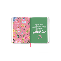 Fabooks 2021- 2022 Pembe ve Mavi Çiçekler 17 Aylık Akademik Ajanda - Thumbnail