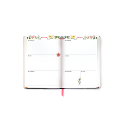 Fabooks 2021- 2022 Pembe ve Mavi Çiçekler 17 Aylık Akademik Ajanda - Thumbnail