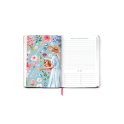 Fabooks 2021- 2022 Pembe ve Mavi Çiçekler 17 Aylık Akademik Ajanda - Thumbnail