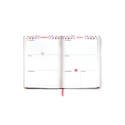 Fabooks 2021- 2022 Pembe ve Mavi Çiçekler 17 Aylık Akademik Ajanda - Thumbnail