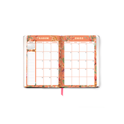 Fabooks 2021- 2022 Pembe ve Mavi Çiçekler 17 Aylık Akademik Ajanda - Thumbnail