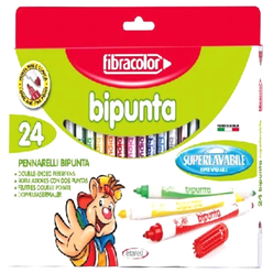 Fibracolor Bipunta 24 Renk Çift Uçlu Keçeli Kalem 10544SW024 - Thumbnail