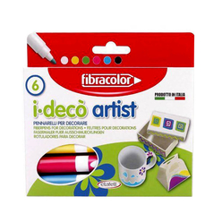 Fibracolor Ideco Artist Dekorasyon Kalemi 6 Renk 10640 - Thumbnail