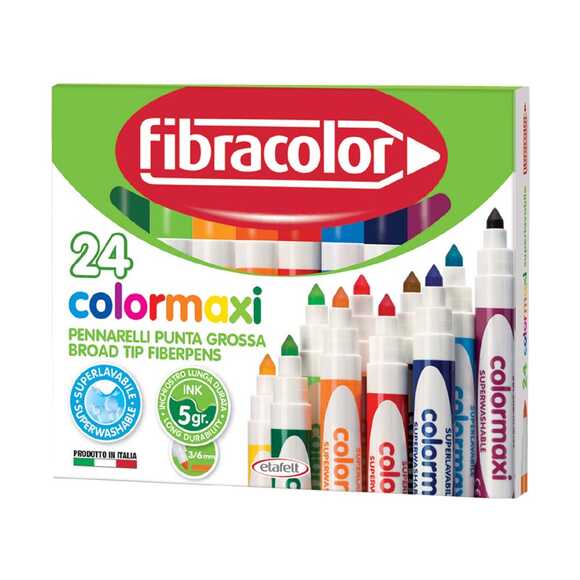Fibracolor Jumbo Maxi Keçeli Kalem 24’lü 10640SW