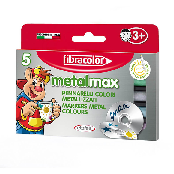 Fibracolor Metal Max Metalik Keçeli Kalem 5 Renk 10580
