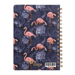 Fulique Flamingo Spiralli Noktalı Defter 14.8x21cm - Thumbnail