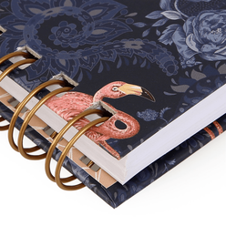 Fulique Flamingo Spiralli Noktalı Defter 14.8x21cm - Thumbnail