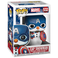 Funko Pop Marvel Holiday : Cap Snowman Figür 43335 - Thumbnail