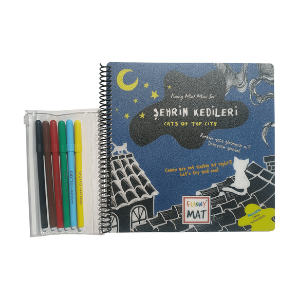 Funny Mat Mini Set Şehrin Kedileri (Kalemli) 1162