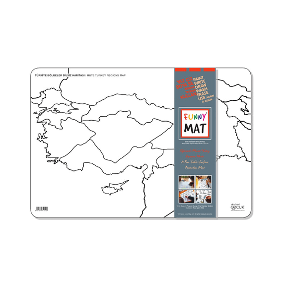 Funny Mat Türkiye Bölgeler Dilsiz Haritası 1019