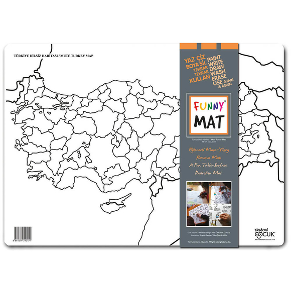 Funny Mat Türkiye Dilsiz Haritası 1015