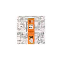 Funny Kids - Funny Mat Whıte Evim Güzel Evim 40X40 Cm