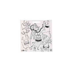 Funny Mat Whıte Sevimli Canavarlar 40X40 Cm - Thumbnail